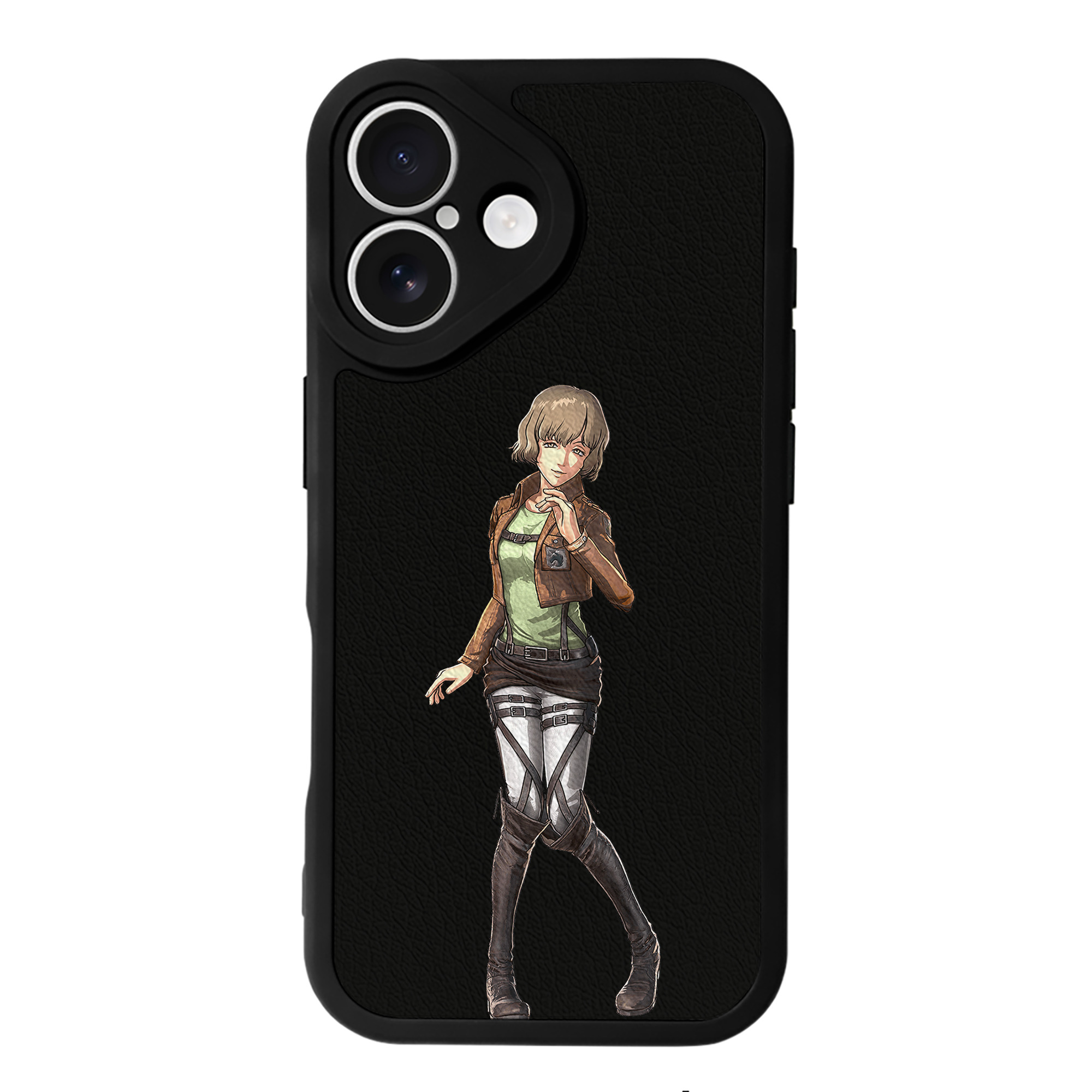（画像用） 進撃の巨人 ヒツチ Attack on Titan Hitch 【iPhone 16シリーズ対応】シリコンスマホケース（レザー調） 材質：シリコン